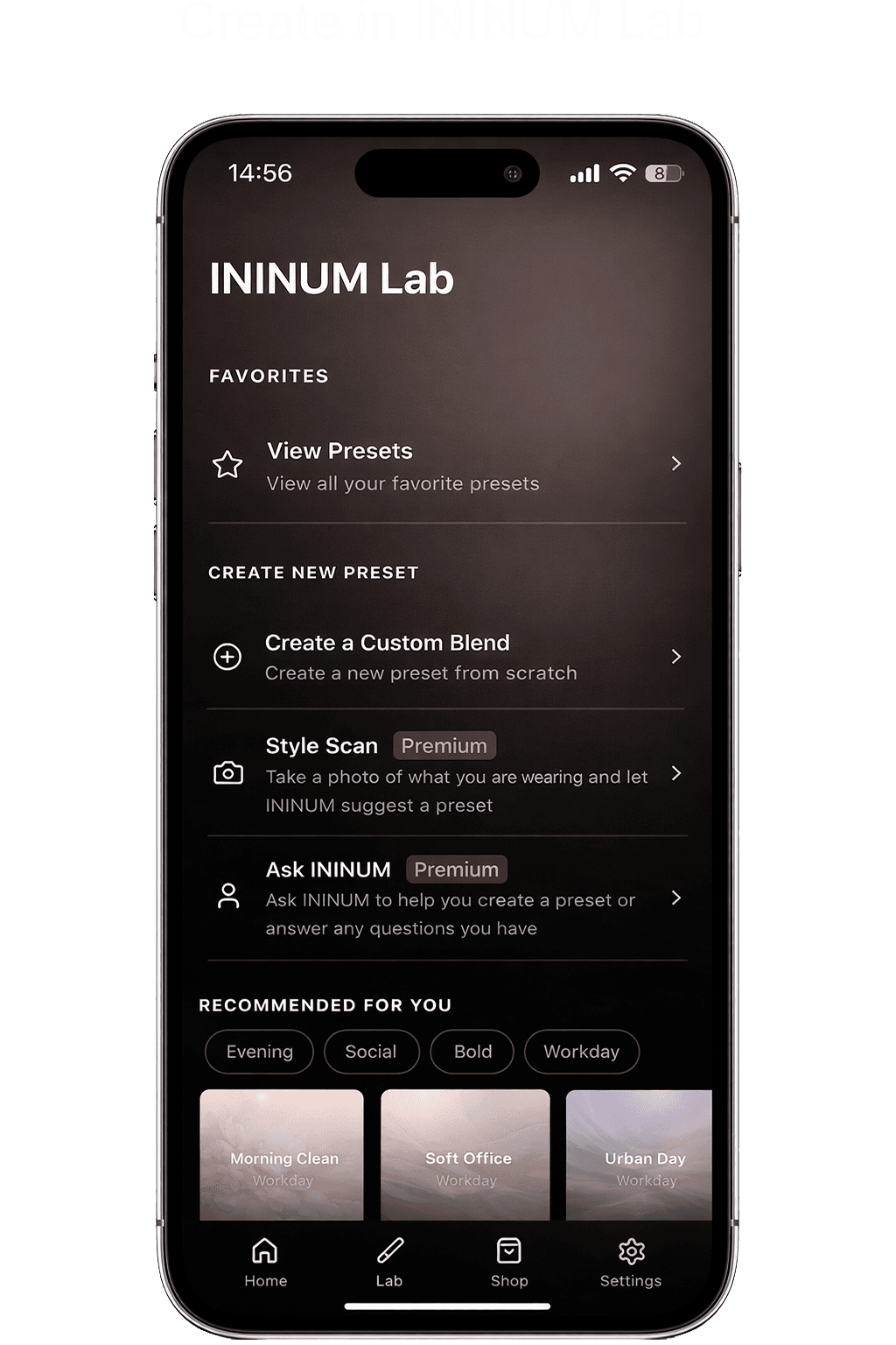 ININUM app screen 4