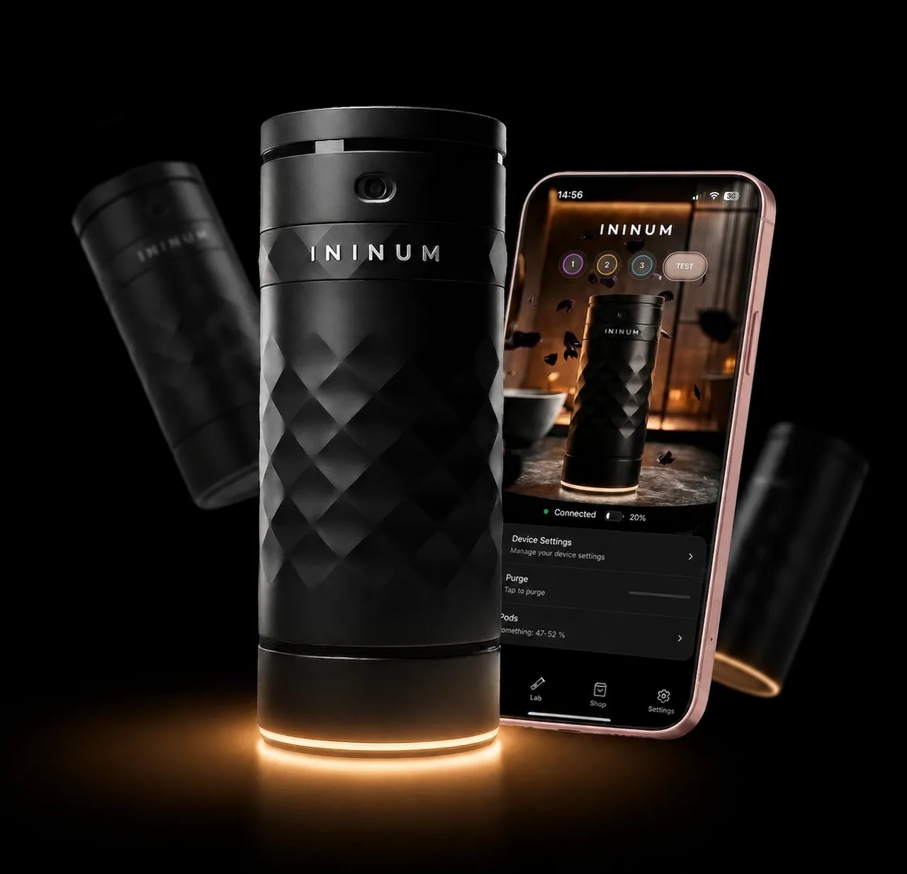 ININUM adaptive fragrance with the mobile app